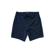 Front view of Navy Blue Always Ready Shorts overlaid white background