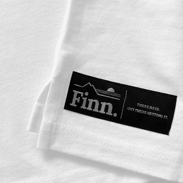 Recycled nylon Out There Patch Label Detail