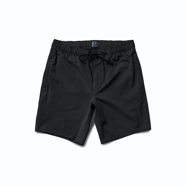Front view of Black Always Ready Shorts overlaid white background