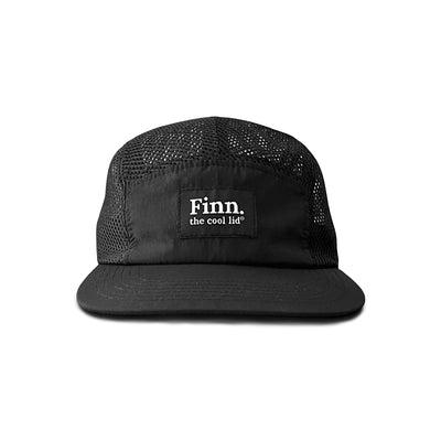 Black Finn The Cool Lid II hat overlaid a white background
